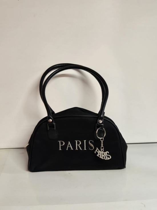 Handbags - Black Parisian-style bowler handbag